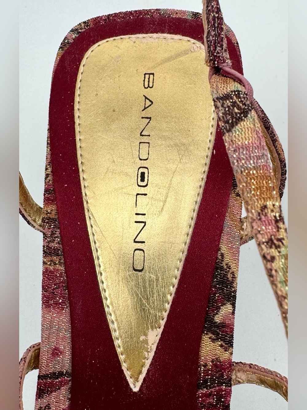 Bandolino brocade fabric ‘Dobex’ sling back heels. Size 8.5 M - Picture 9 of 11